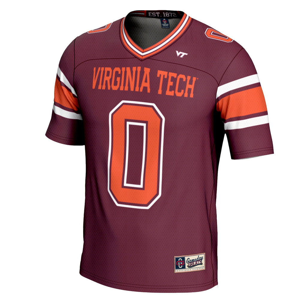 #0 Maroon Virginia Tech Hokies Football Jersey