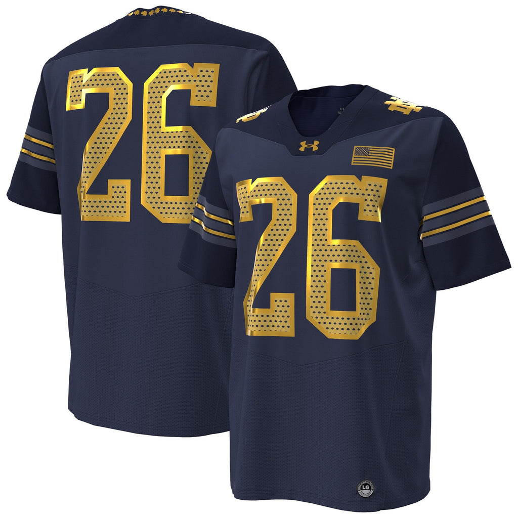 #26 Navy Notre Dame Fighting Irish 2026 Shamrock Series Replica Football Jersey