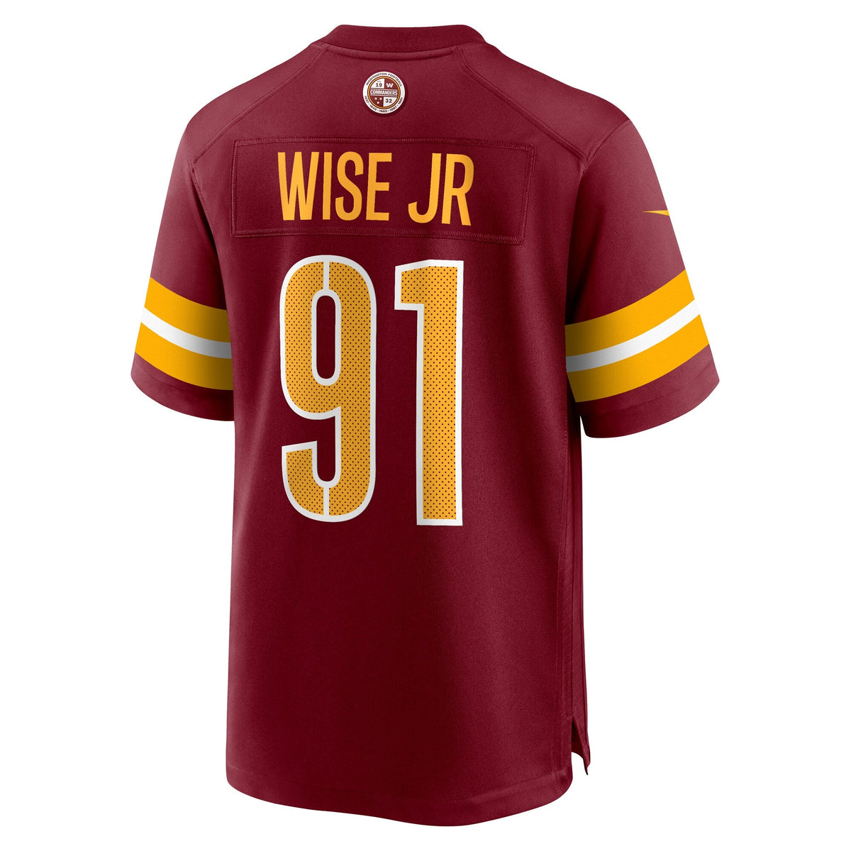 Washington Commanders Deatrich Wise Jr. Burgundy Team Game Football Jersey