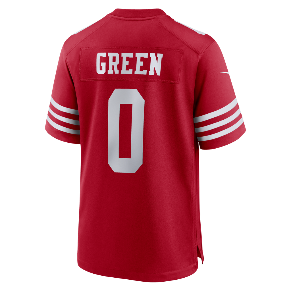 San Francisco 49ers Renardo Green Scarlet Game Football Jersey
