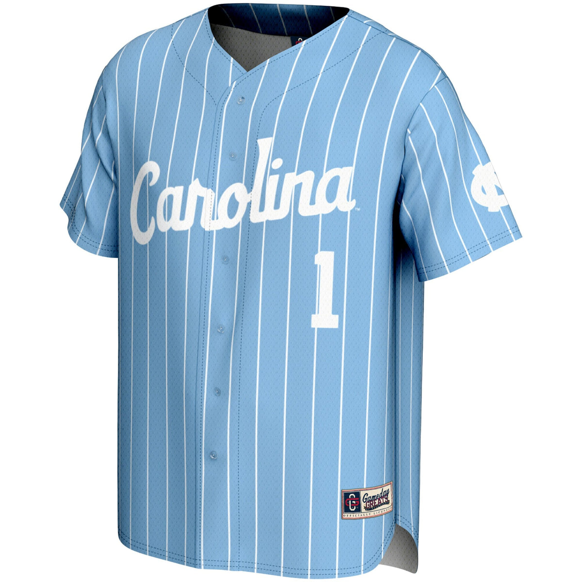 #1 Carolina Blue North Carolina Tar Heels Lightweight Baseball Jersey