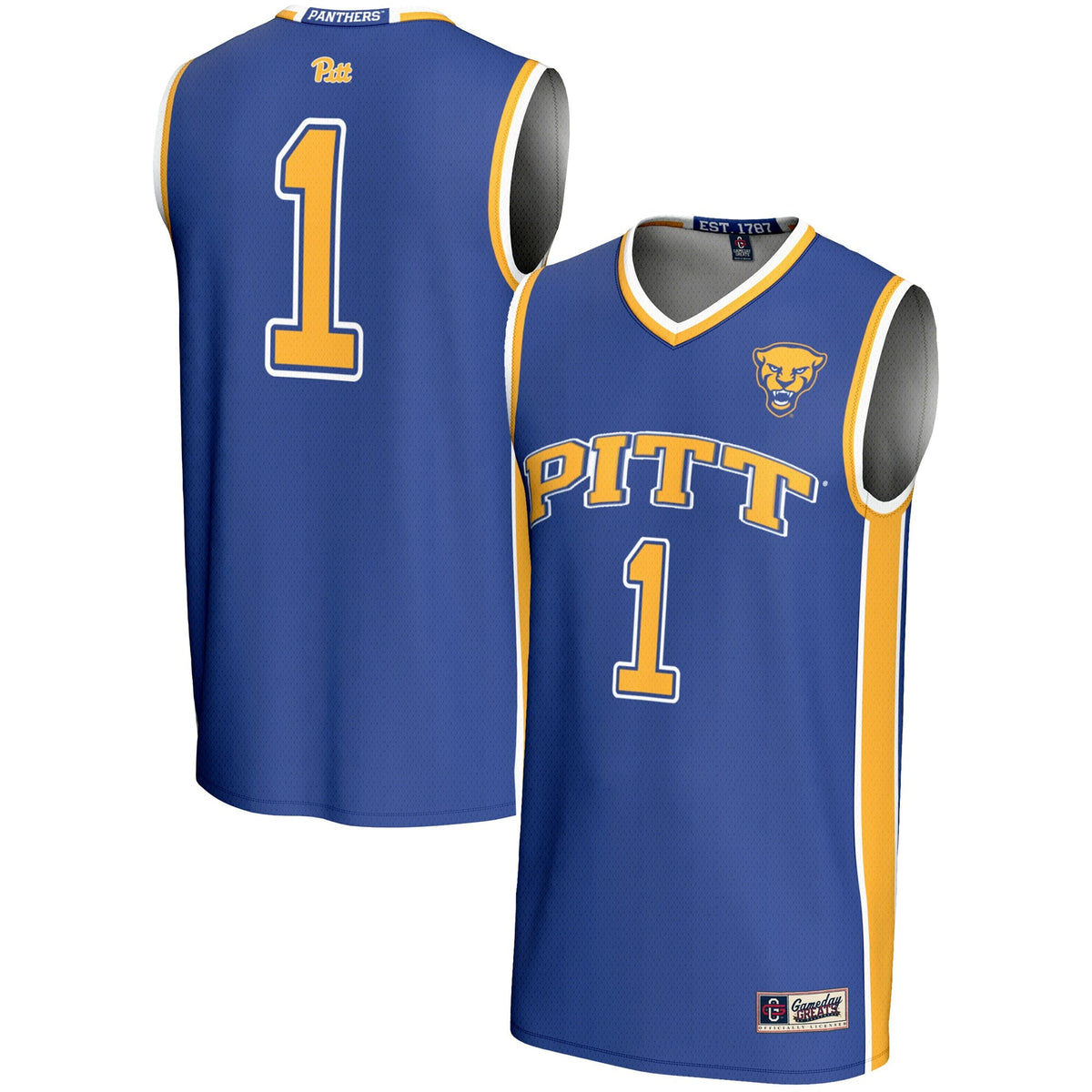 #1 Pitt Panthers Lightweight Basketball Jersey - Royal
