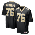 New Orleans Saints David Edwards Black Team Game Football Jersey
