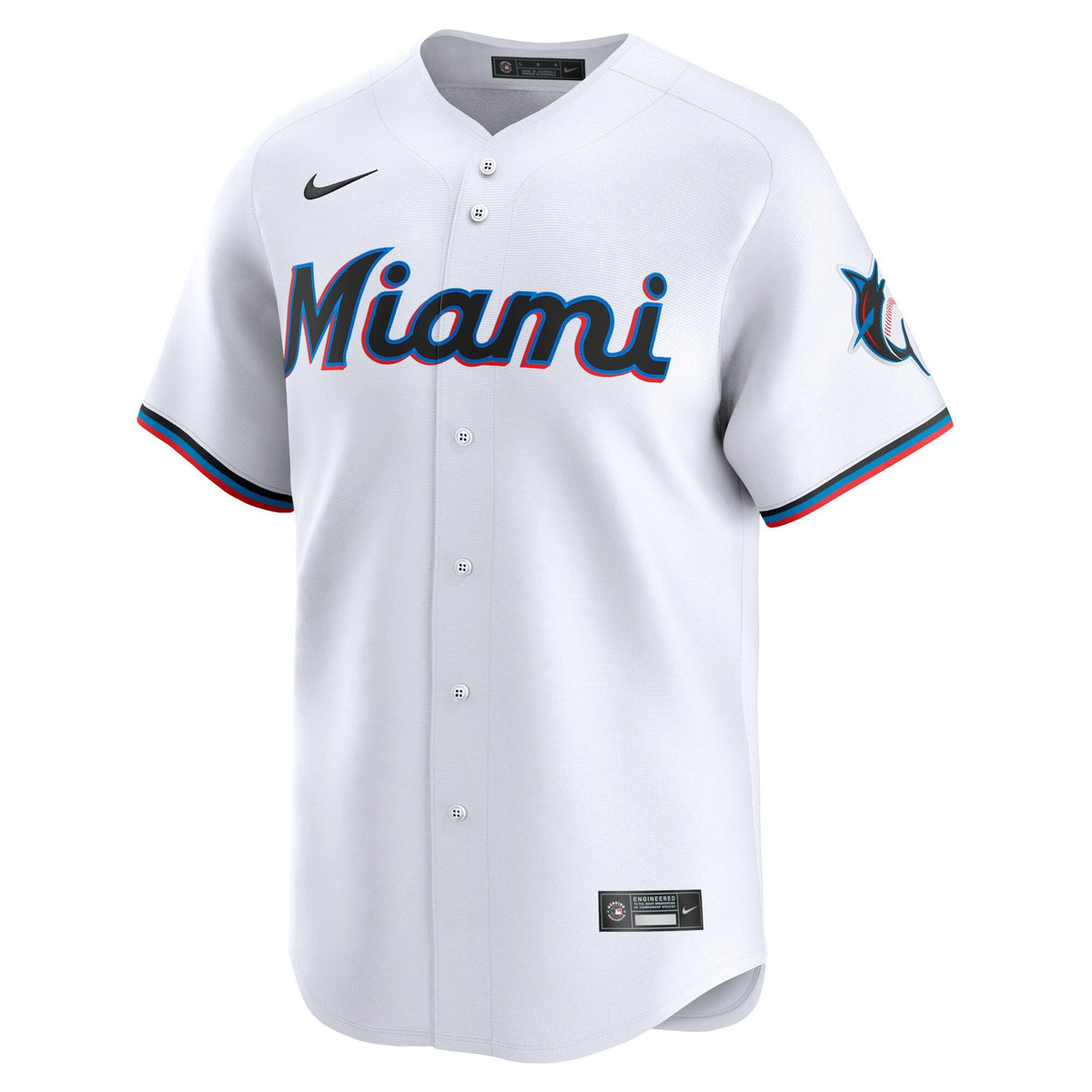 Miami Marlins Sandy Alcantara White Home Limited Player Baseball Jersey
