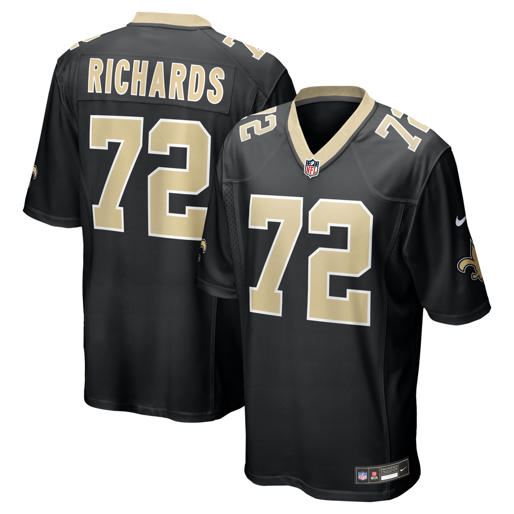 New Orleans Saints Asim Richards Black Team Game Football Jersey