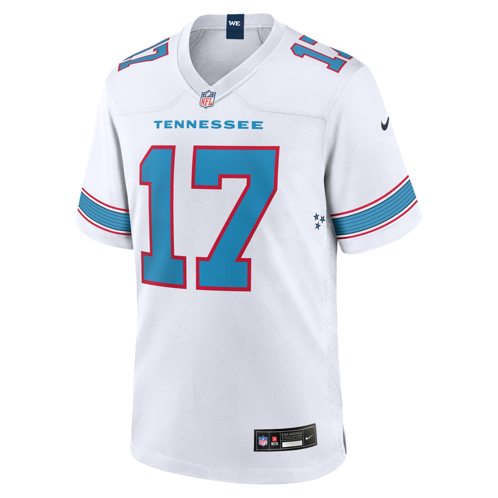 Tennessee Titans Chimere Dike White Game Football Jersey