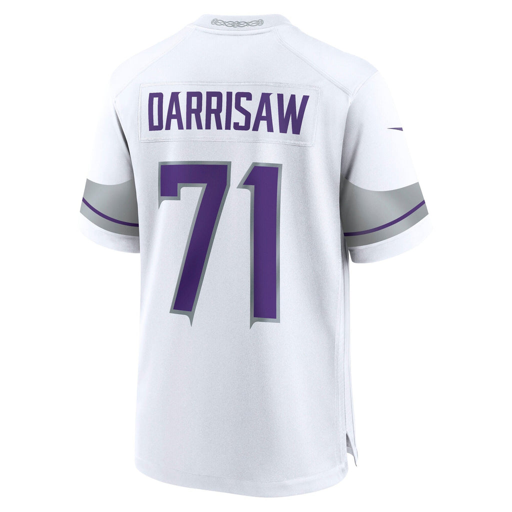 Minnesota Vikings Christian Darrisaw White Alternate Game Football Jersey