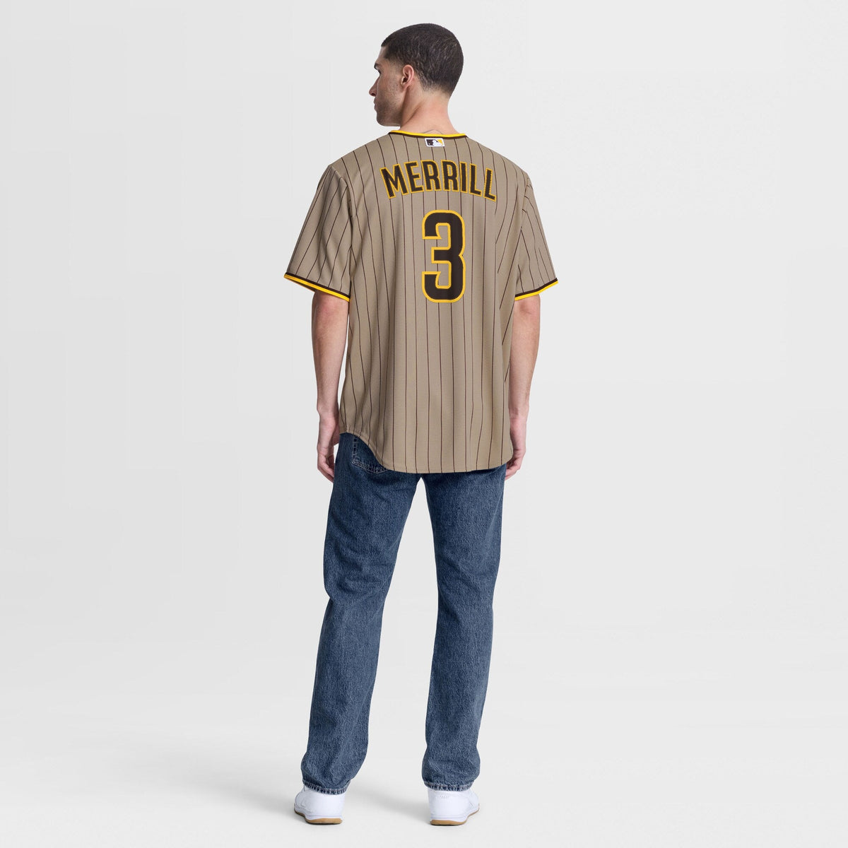 San Diego Padres Jackson Merrill Sand Alternate Replica Baseball Jersey