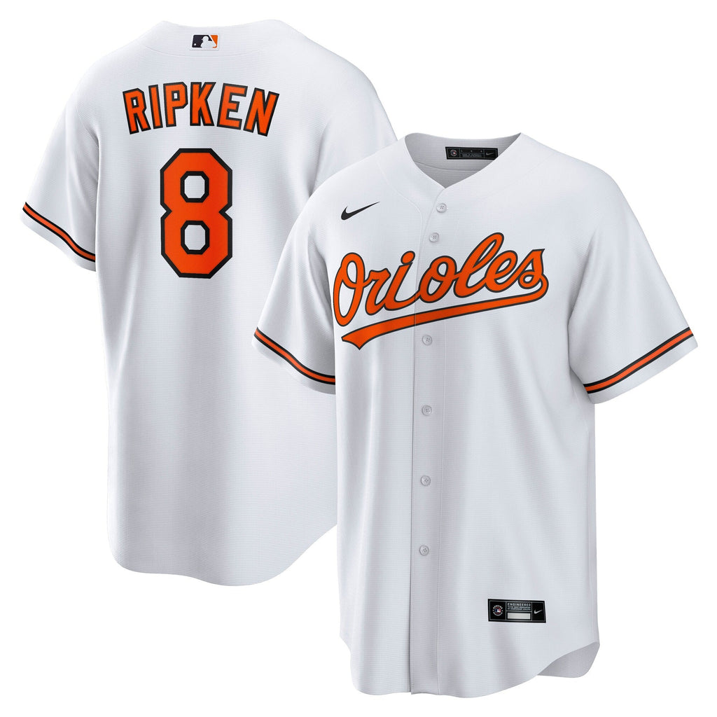 Baltimore Orioles Cal Ripken Jr. White Throwback Replica Player Baseball Jersey