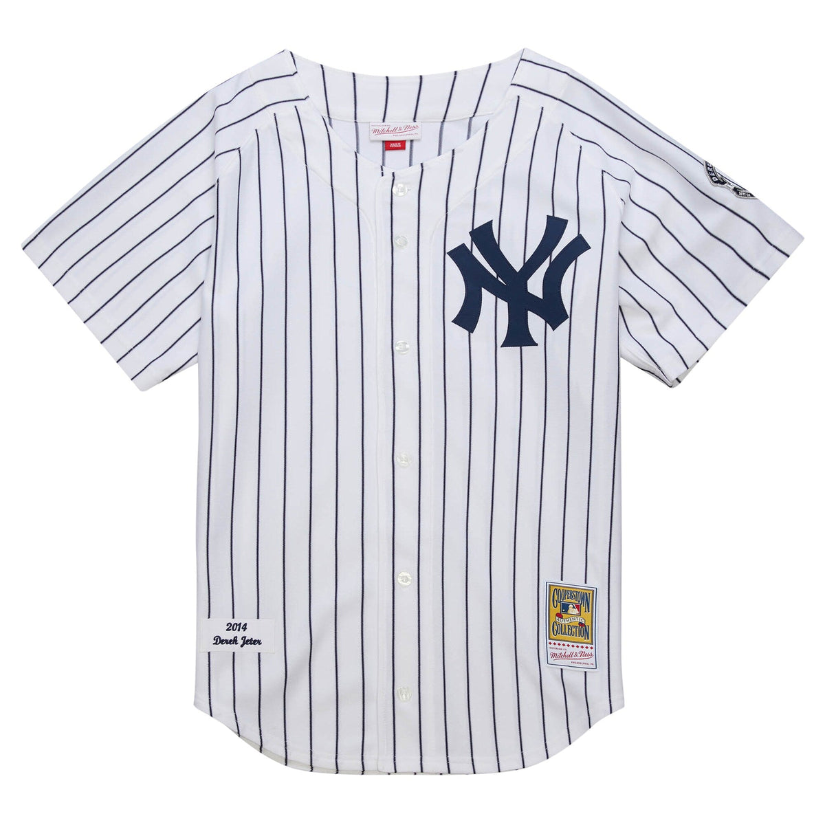 New York Yankees Derek Jeter White 2014 Cooperstown Collection Throwback Baseball Jersey