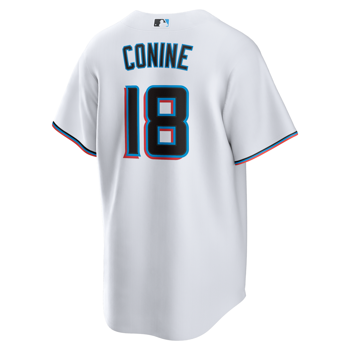 Miami Marlins Griffin Conine White Home Replica Baseball Jersey