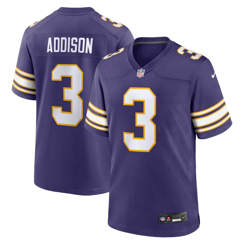 Minnesota Vikings Jordan Addison Purple Alternate Game Football Jersey