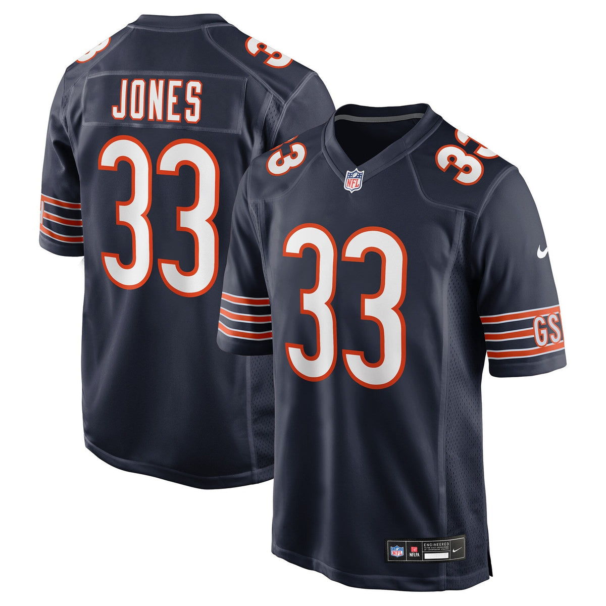 Chicago Bears Jaylon Jones Navy Team Game Football Jersey