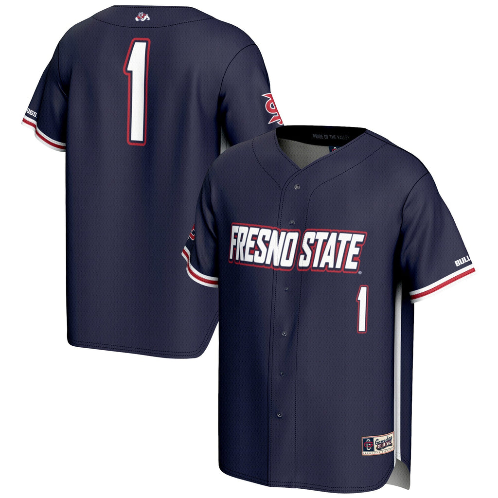 #1 Navy Fresno State Bulldogs Lightweight Baseball Jersey
