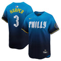 Philadelphia Phillies Bryce Harper Blue City Connect Limited Player Baseball Jersey