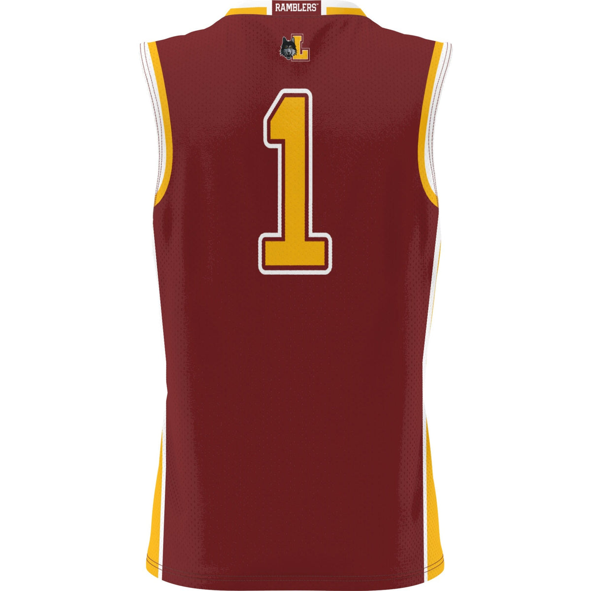 #1 Loyola Chicago Ramblers Lightweight Basketball Jersey - Maroon