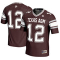 #12 Maroon Texas A&M Aggies Football Lightweight Fashion Jersey