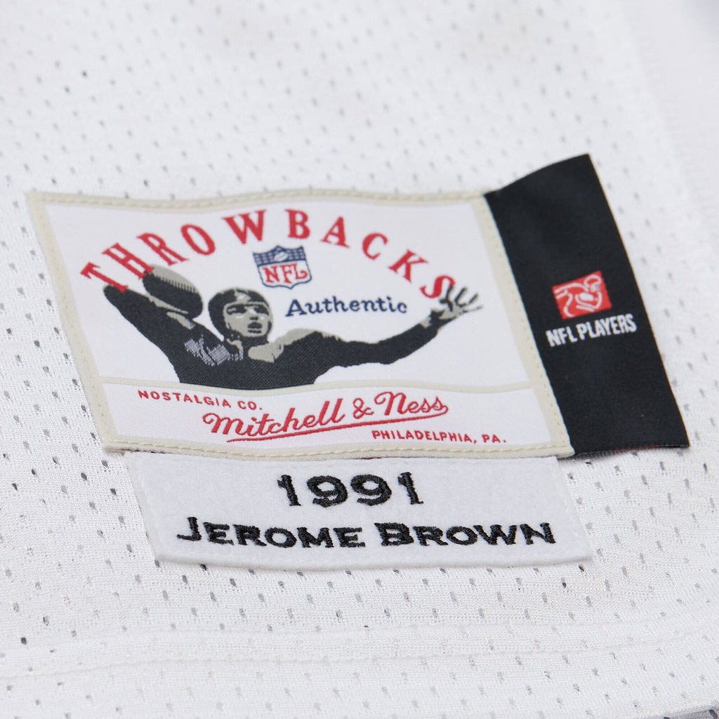 Philadelphia Eagles Jerome Brown White 1991 Throwback Retired Player Football Jersey