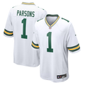 Green Bay Packers Micah Parsons White Game Player Football Jersey