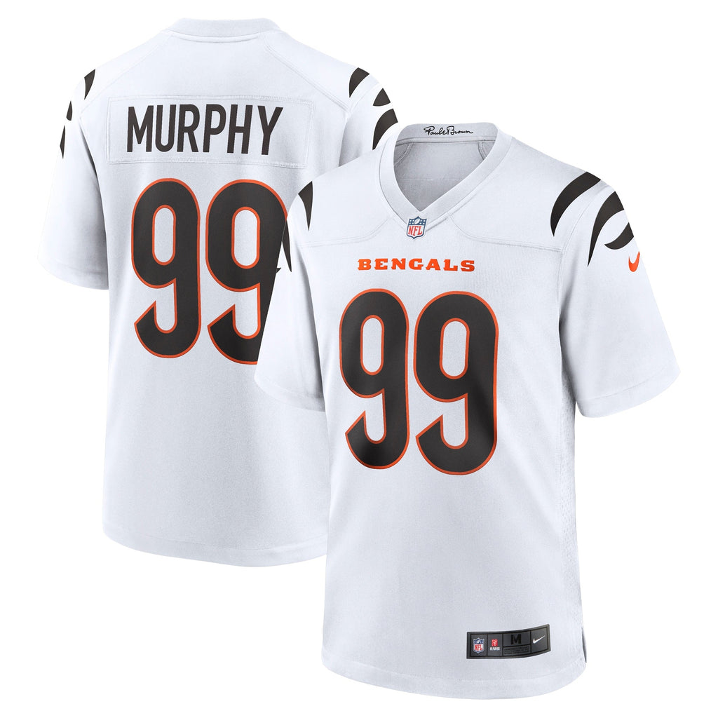 Cincinnati Bengals Myles Murphy White Team Game Football Jersey