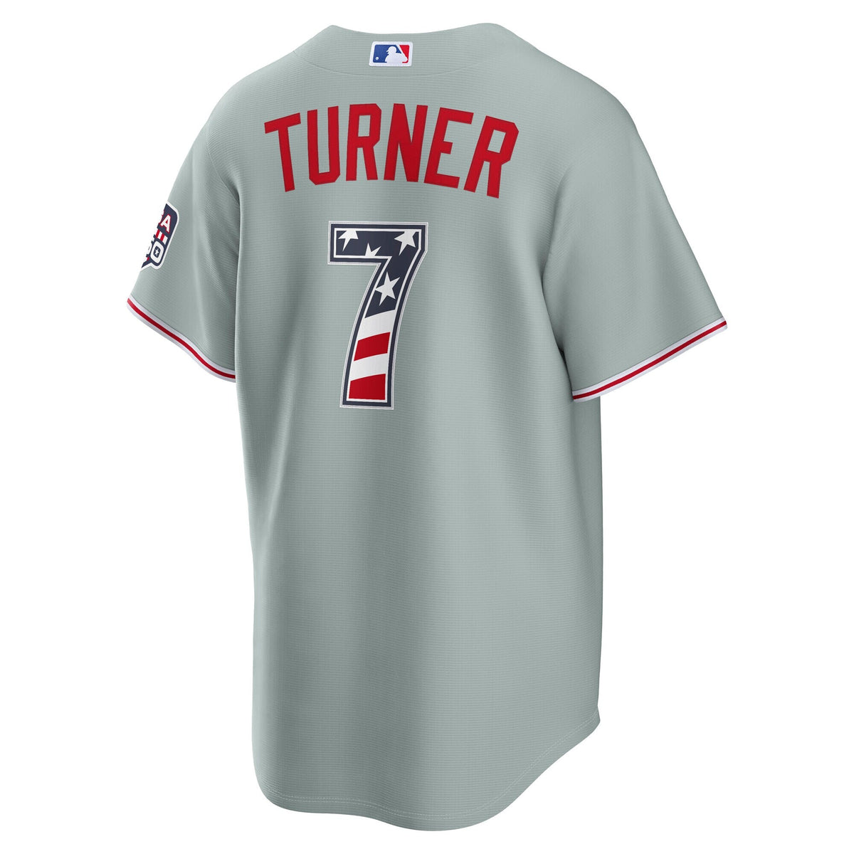 Fourth of July Philadelphia Phillies Trea Turner Gray USA 250 Stadium Baseball Jersey