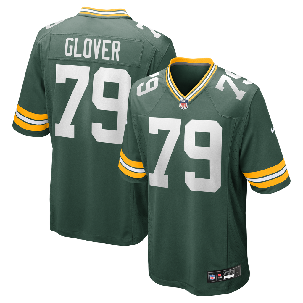 Green Bay Packers Travis Glover Green Game Football Jersey
