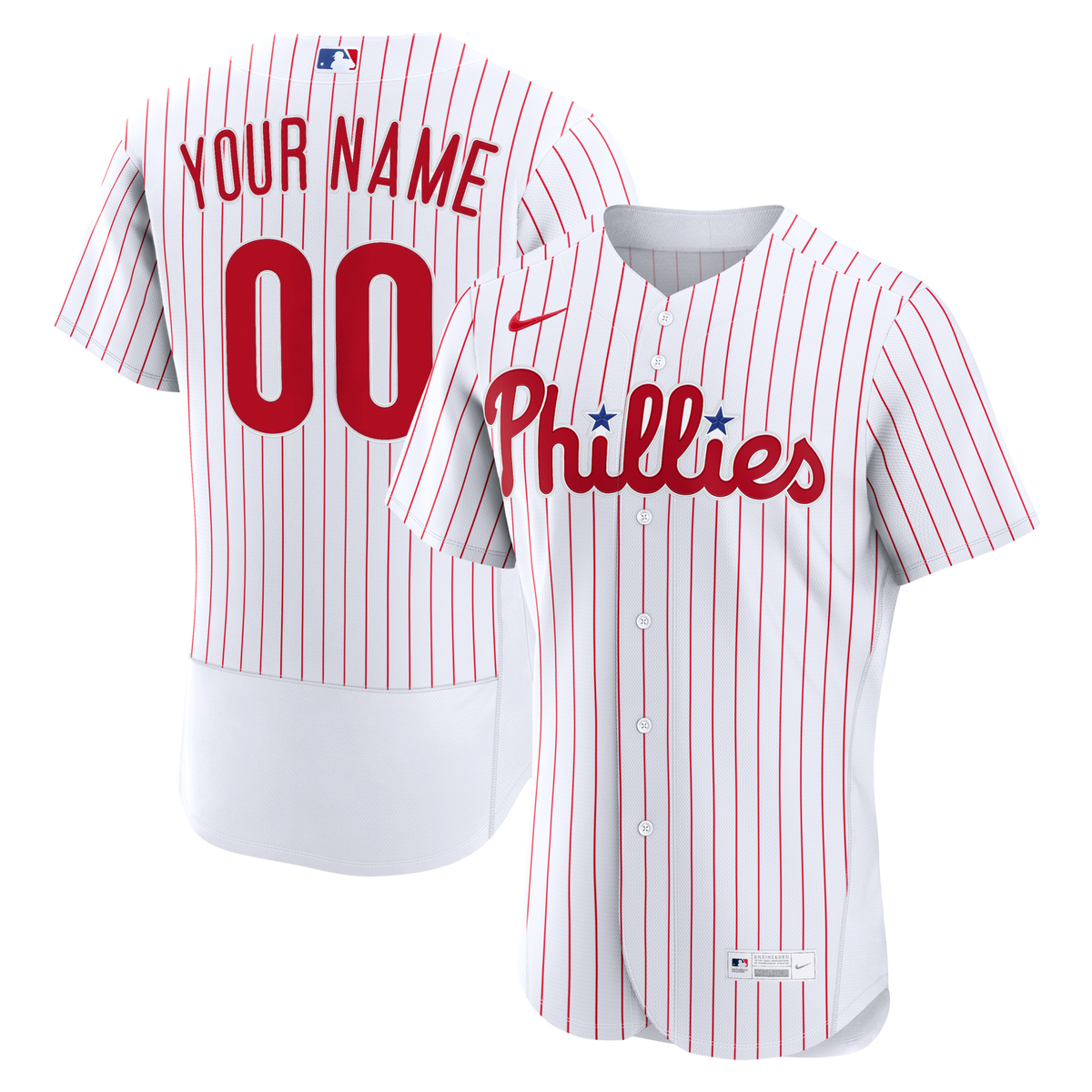 Philadelphia Phillies White Home Custom Baseball Jersey