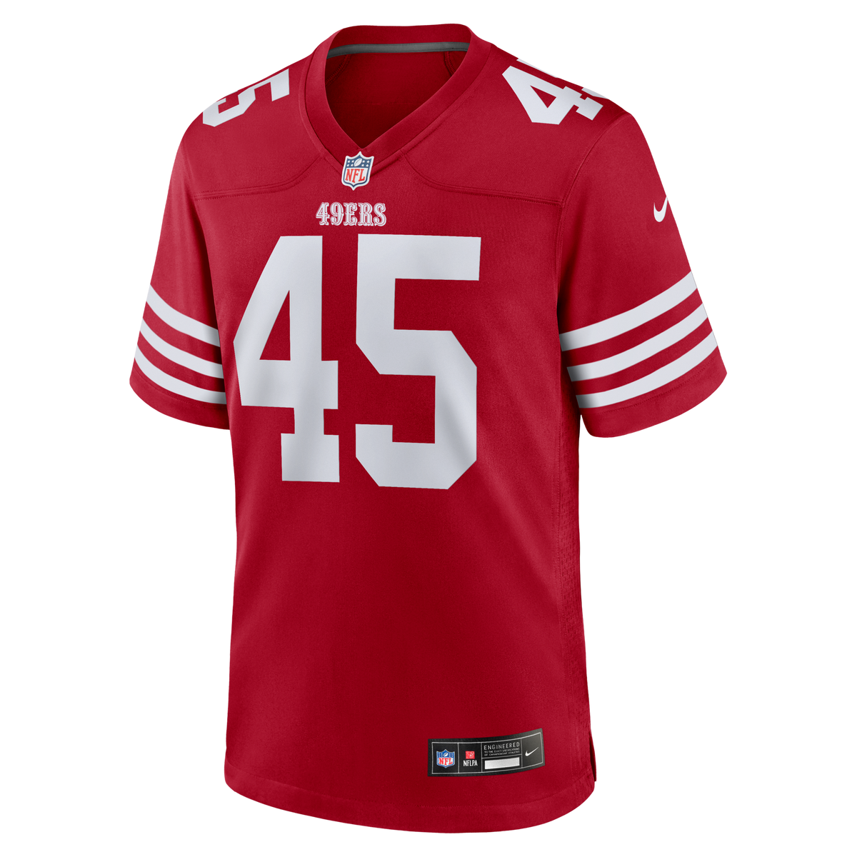 San Francisco 49ers Nick Martin Scarlet Team Game Football Jersey