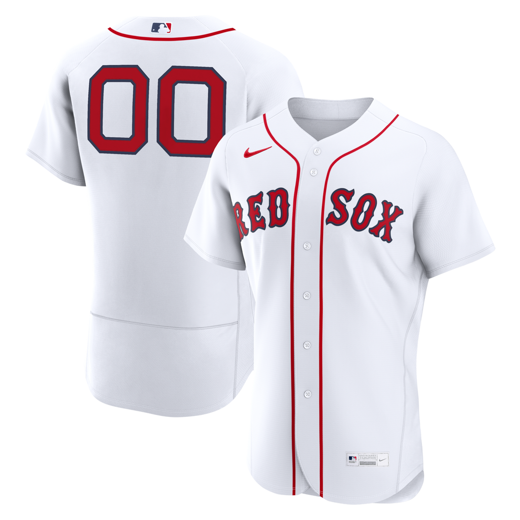 Boston Red Sox White Home Custom Baseball Jersey