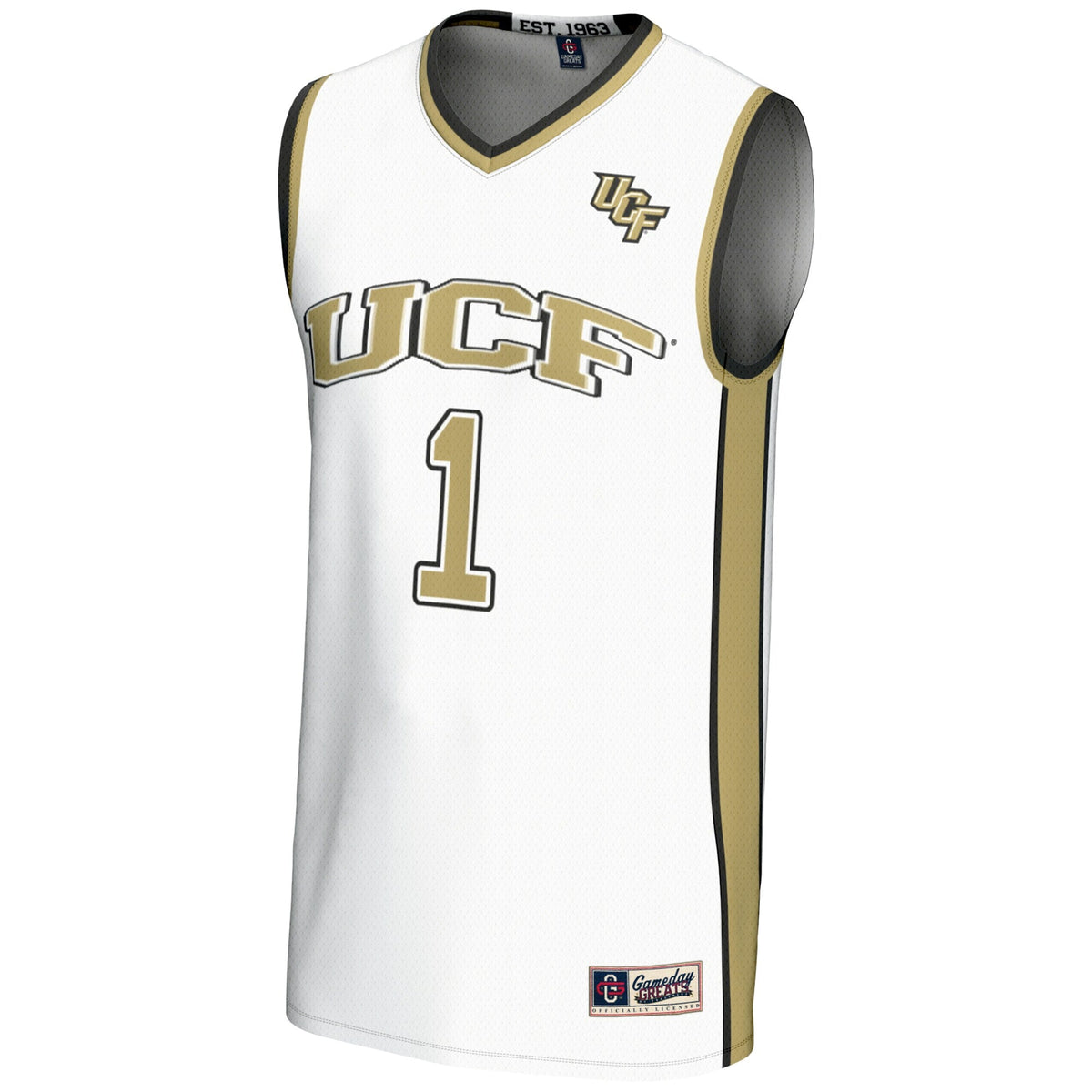 #1 UCF Knights Lightweight Basketball Jersey - White