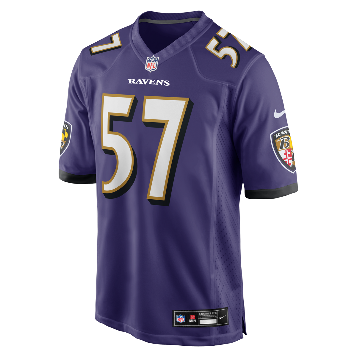 Baltimore Ravens Bart Scott Purple Game Retired Player Football Jersey