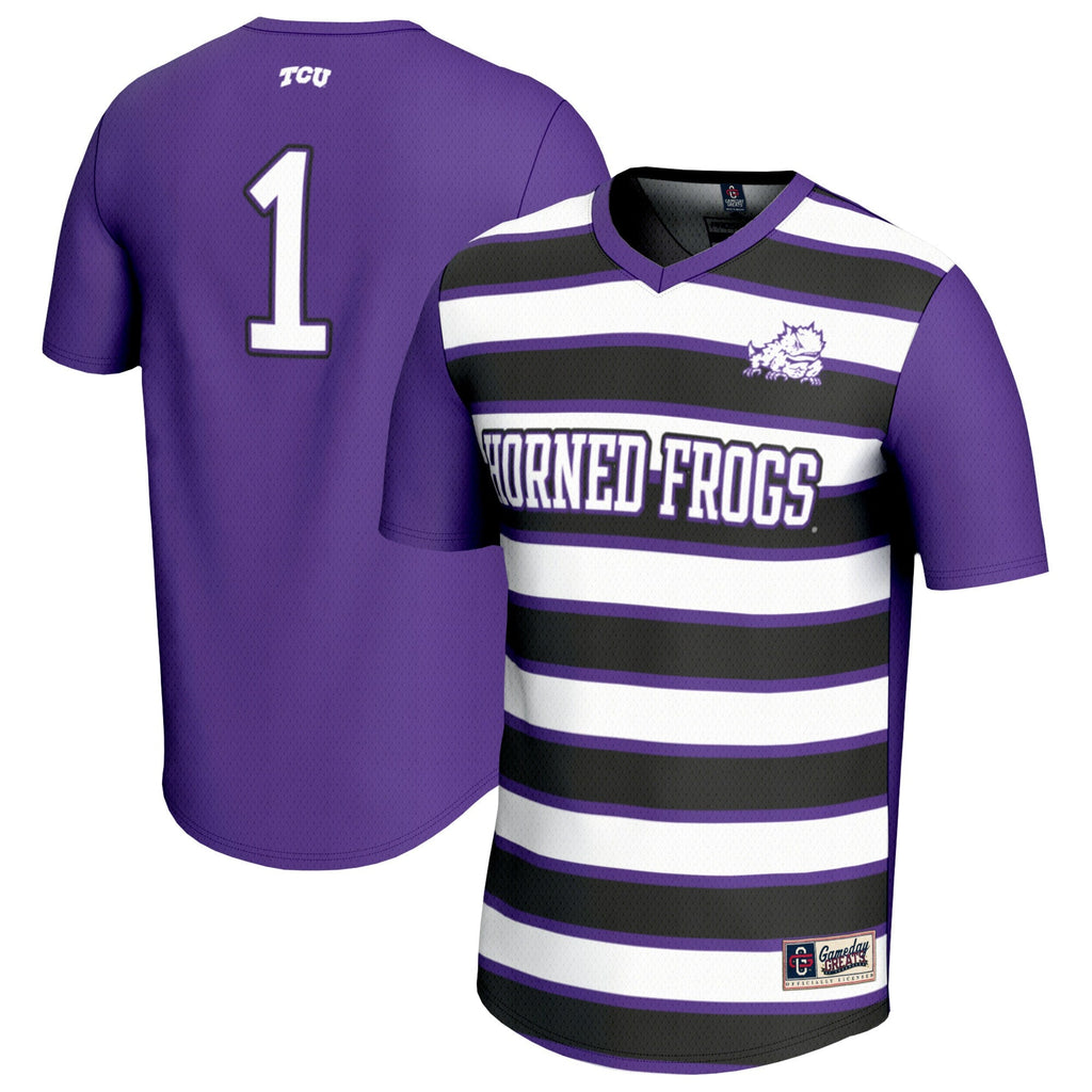 #1 TCU Horned Frogs Lightweight Soccer Fashion Jersey - Purple