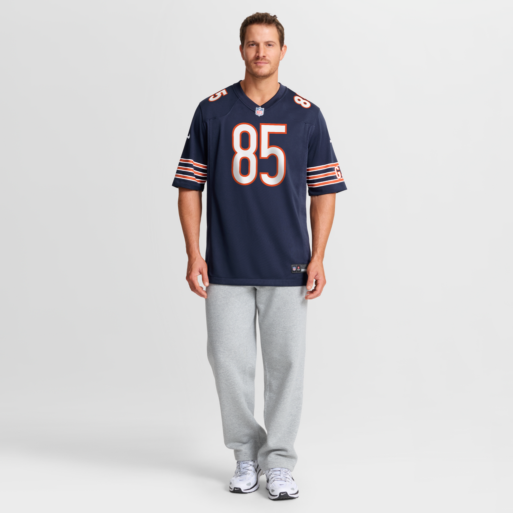 Chicago Bears Cole Kmet Navy Player Game Football Jersey