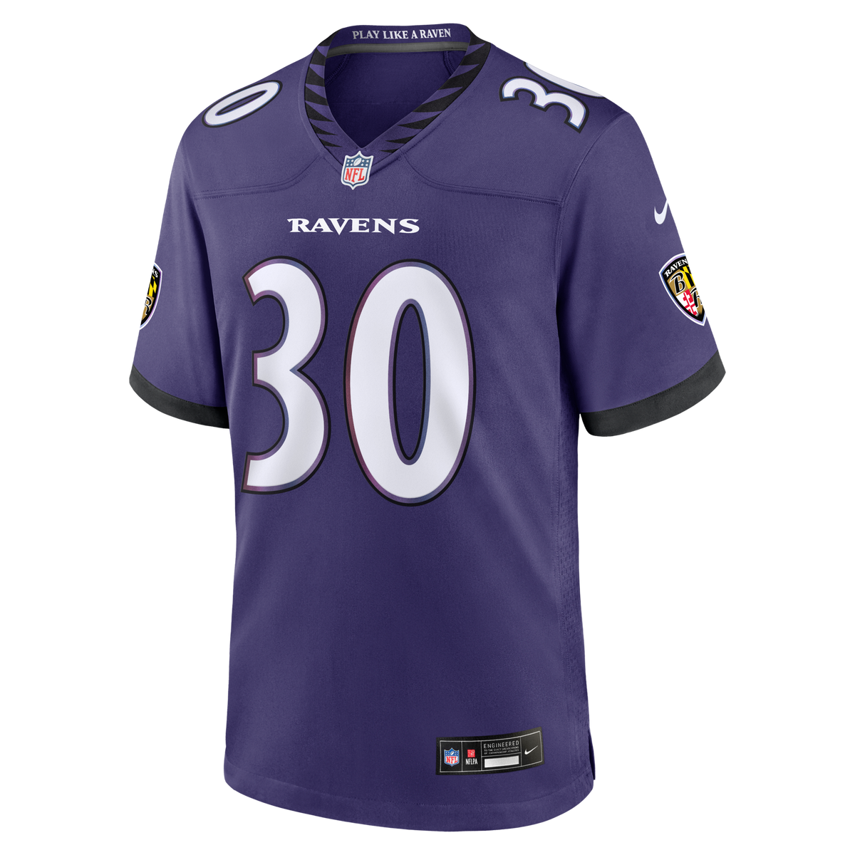 Baltimore Ravens Ryan Eckley Purple Team Game Football Jersey