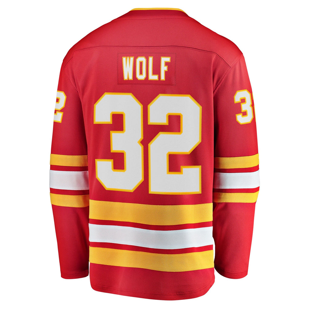 Calgary Flames Dustin Wolf Red Home Breakaway Hockey Jersey