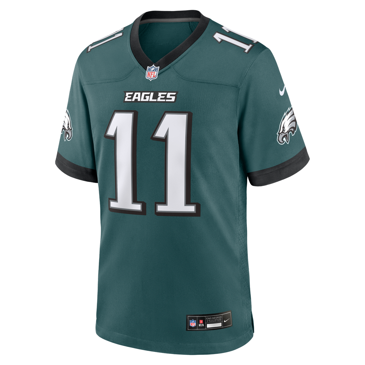Philadelphia Eagles Jihaad Campbell Midnight Green Team Game Football Jersey