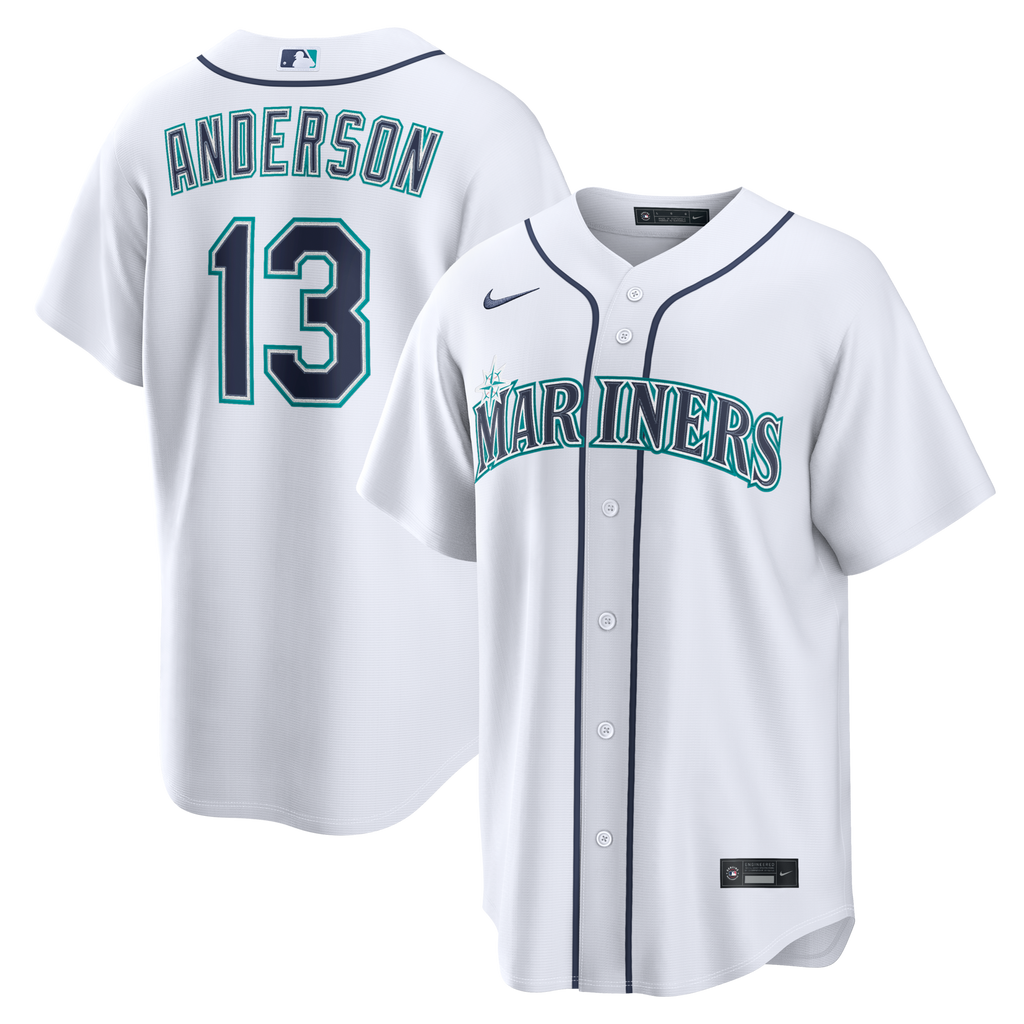 Seattle Mariners Kade Anderson White Home Replica Baseball Jersey