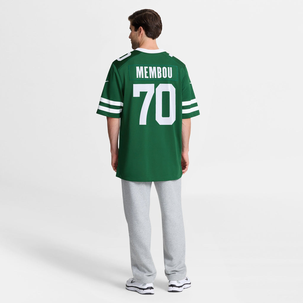 New York Jets Armand Membou Green Team Game Football Jersey