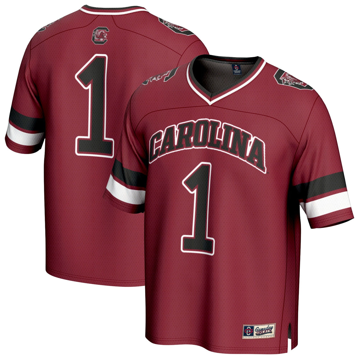 #1 Garnet South Carolina Gamecocks Lightweight Collegiate Football Fashion Jersey