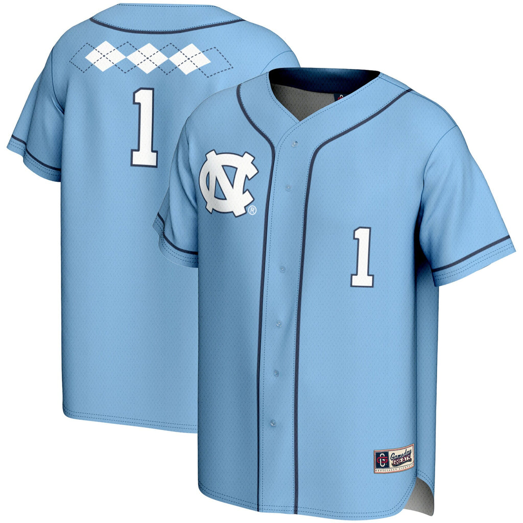 Carolina Blue #1 North Carolina Tar Heels Lightweight Softball Jersey