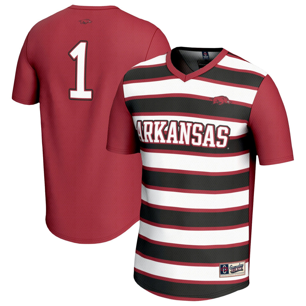 #1 Cardinal Arkansas Razorbacks Lightweight Soccer Fashion Jersey