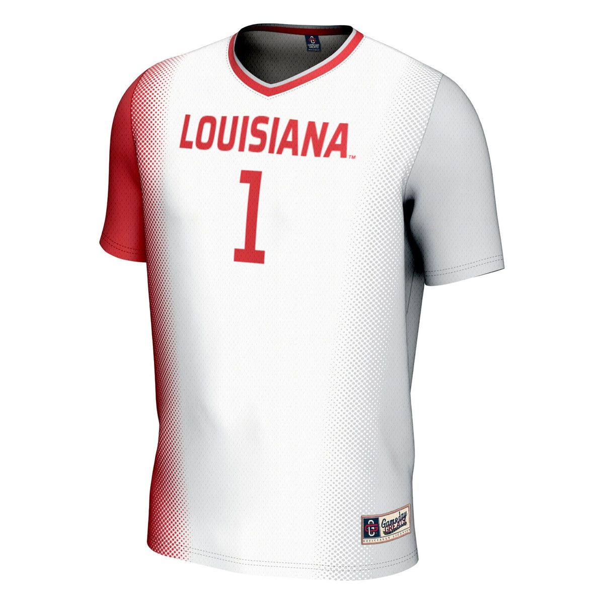 #1 Louisiana Ragin' Cajuns Lightweight Soccer Jersey - White