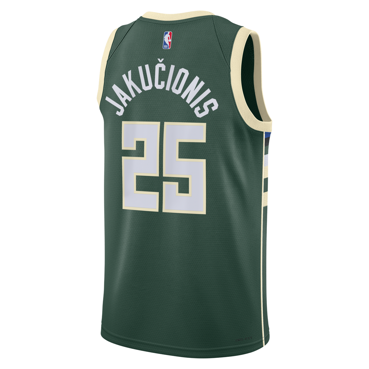 Milwaukee Bucks Icon Edition Swingman Jersey - White - Kasparas Jakučionis