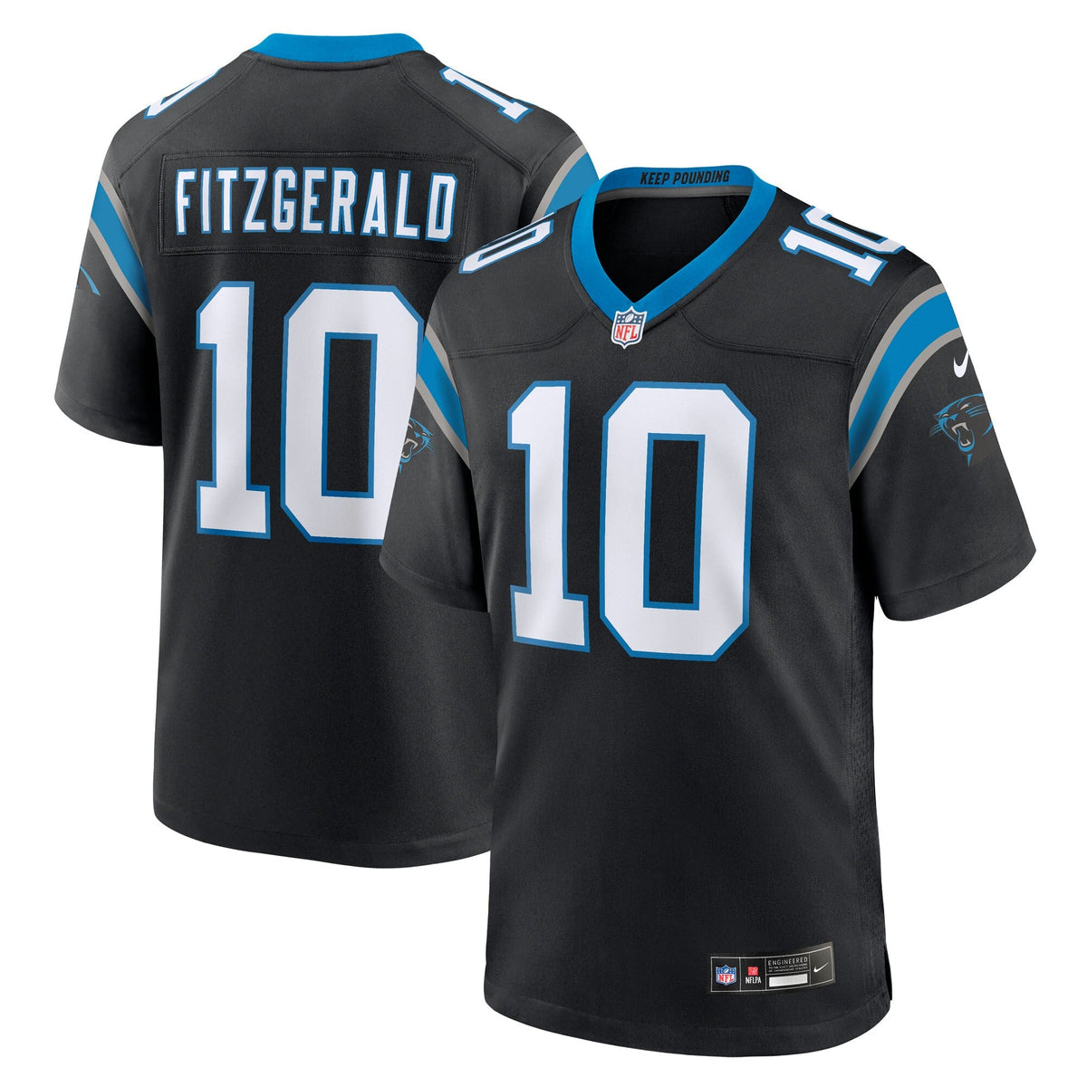 Carolina Panthers Ryan Fitzgerald Black Team Game Football Jersey