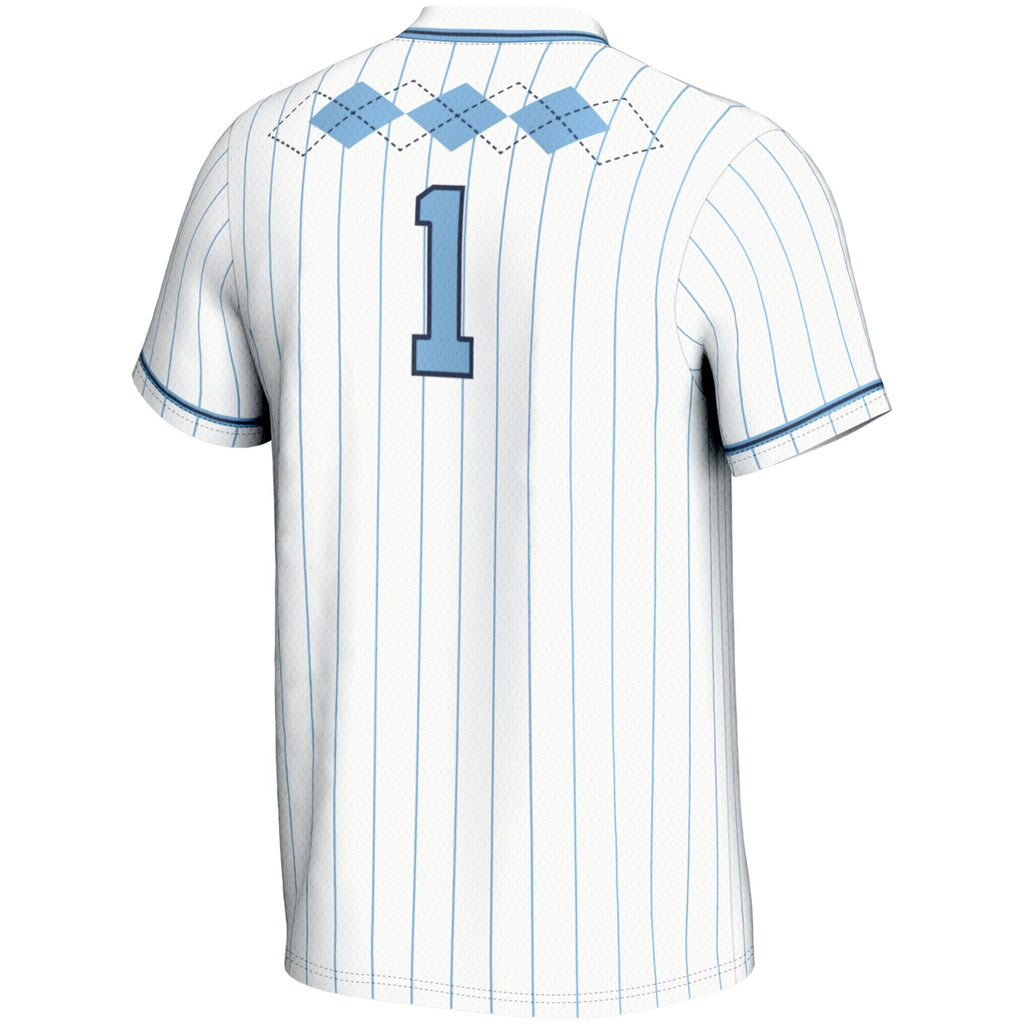 #1 North Carolina Tar Heels Lightweight Softball Jersey - White