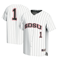 #1 San Diego State Aztecs Lightweight Baseball Fashion Jersey - White