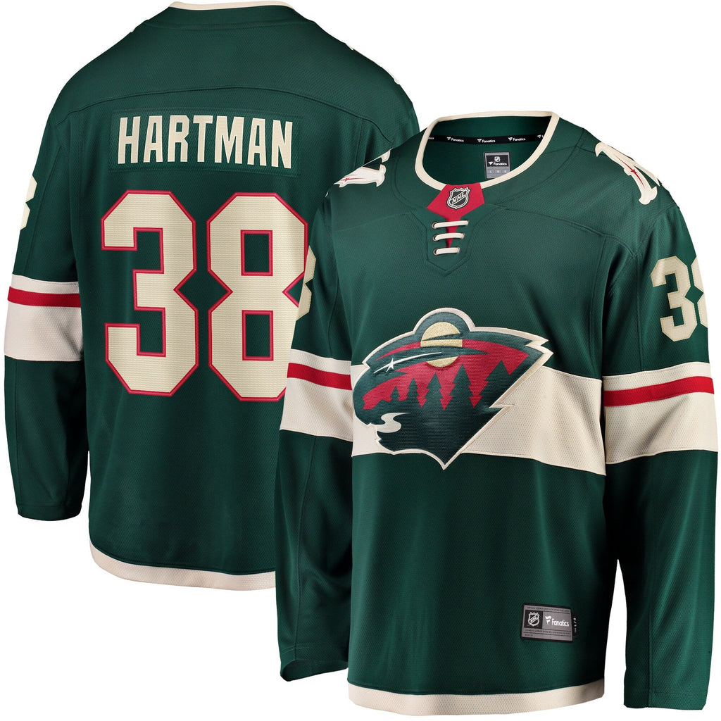 Minnesota Wild Ryan Hartman Green Home Breakaway Player Hockey Jersey