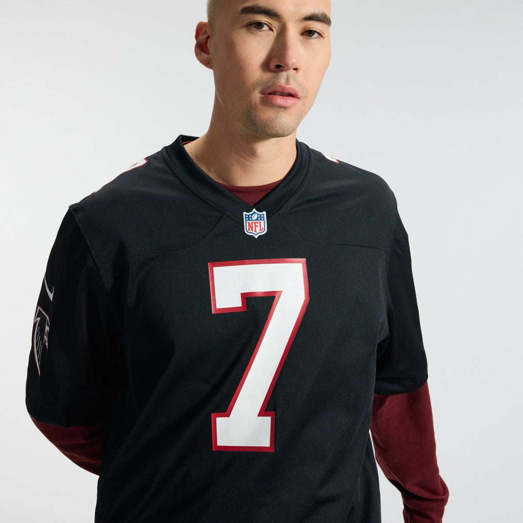 Atlanta Falcons Bijan Robinson Black Throwback Game Football Jersey