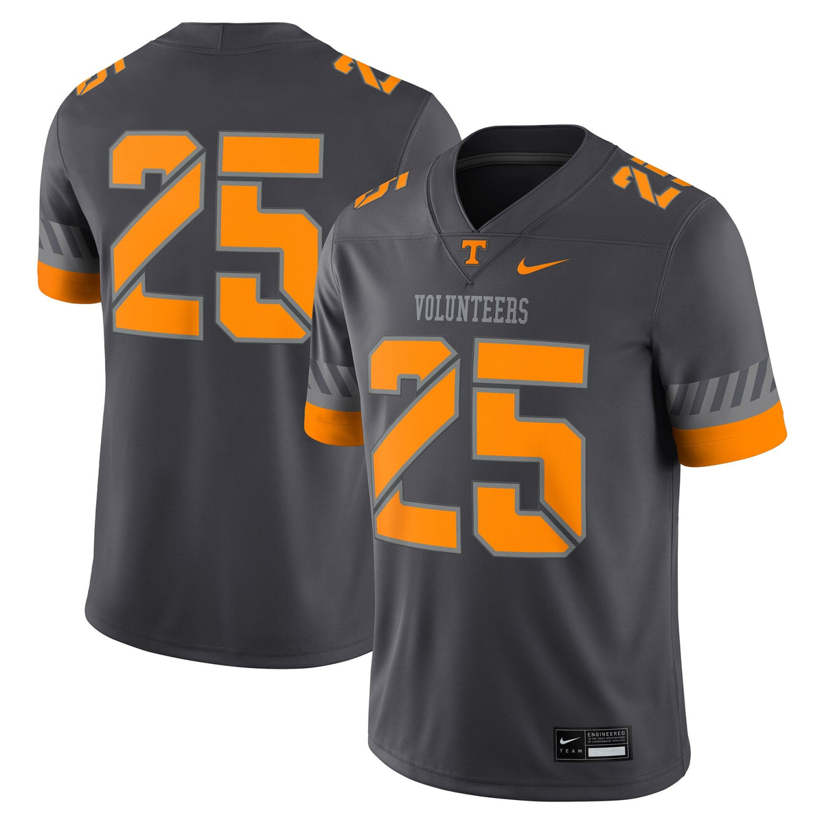 #25 Anthracite Tennessee Volunteers Game Jersey