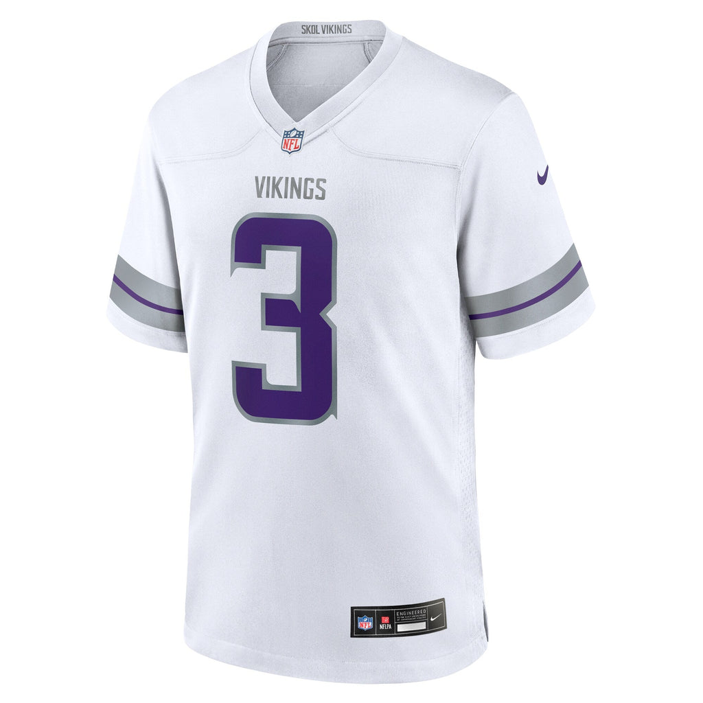 Minnesota Vikings Jordan Addison White Alternate Game Player Football Jersey
